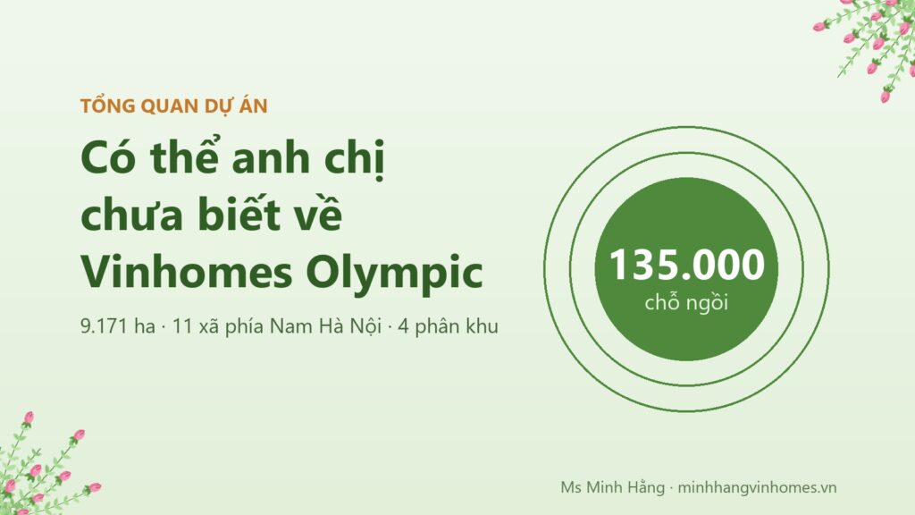 Ảnh bìa tổng quan Vinhomes Olympic với con số 135.000 chỗ ngồi sân vận động